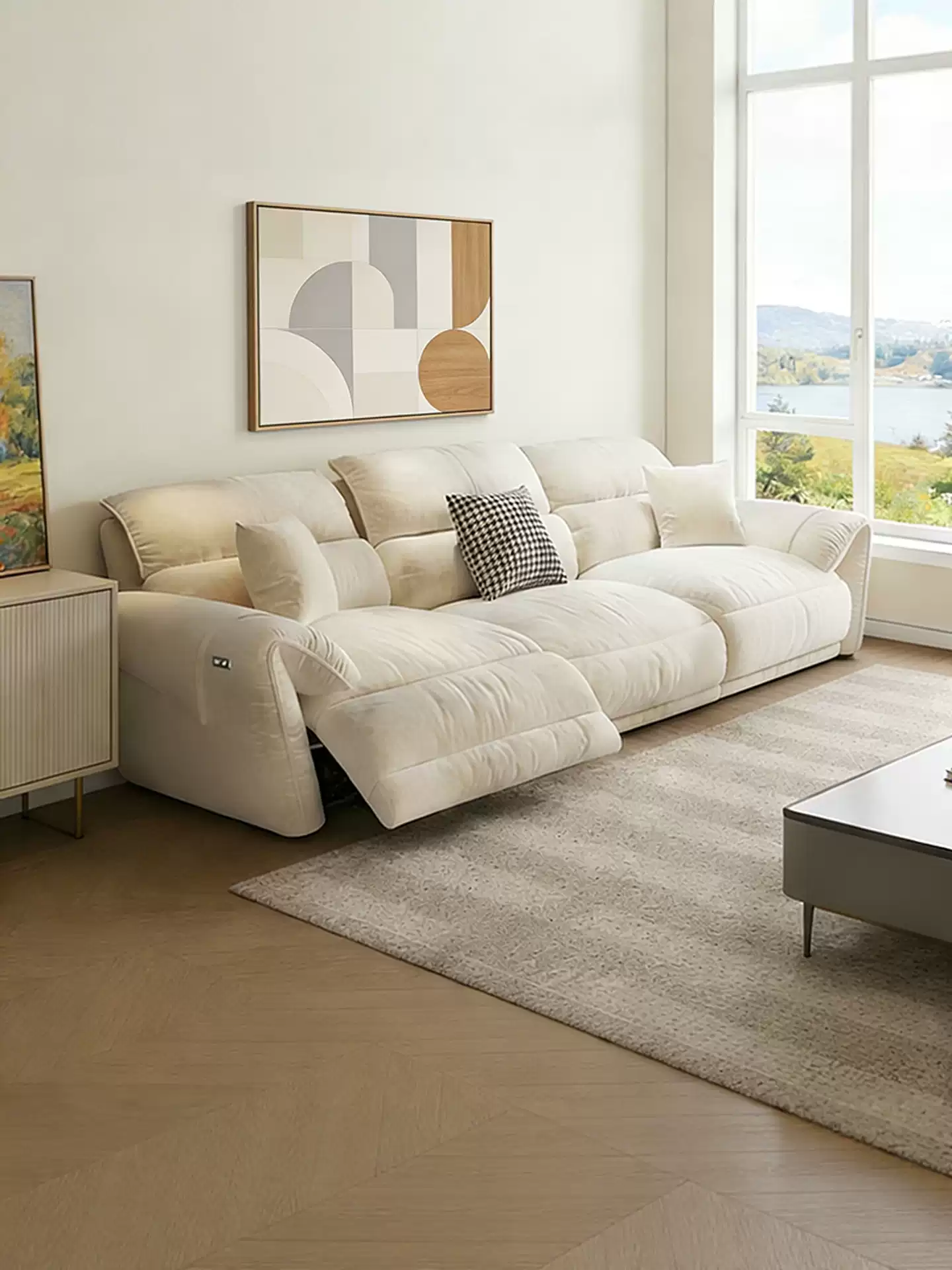 Cassia sand modular power sectional sofa