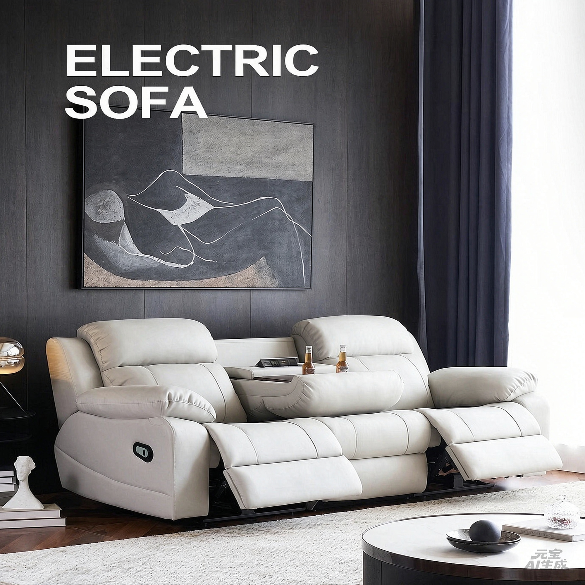 Marlow olive power reclining sofa